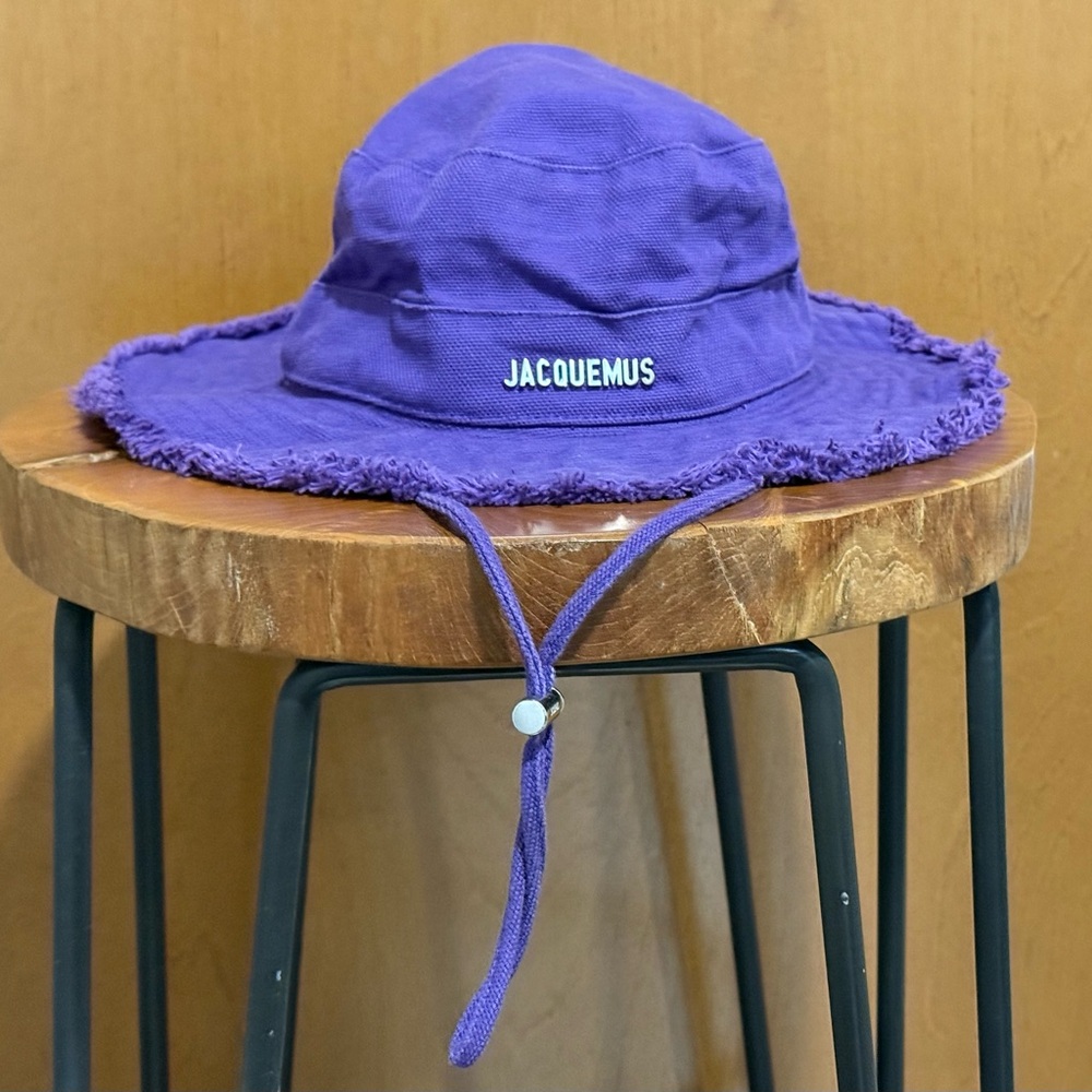 JACQUEMUS The Artichaut Bucket Hat Frayed Expedition Hat Purple Unisex